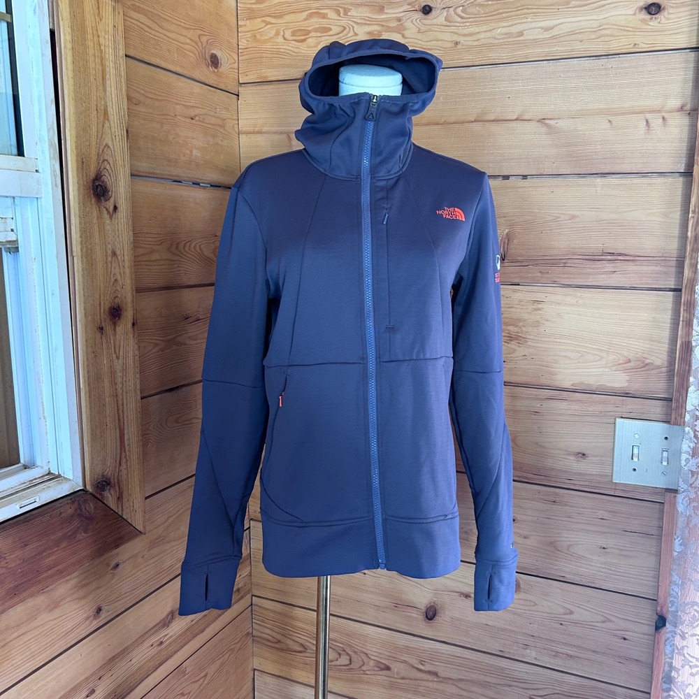 Steep Series Technical Fleece Hoodie Womens Medium Blue Slate The North Face